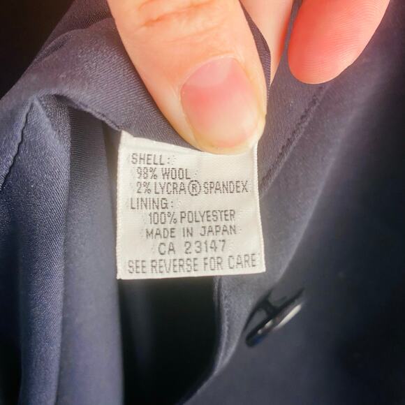 Talbot's Black Italian Wool Classic Blazer Size 14 Capsule Minimalist Timeless - Picture 6 of 9